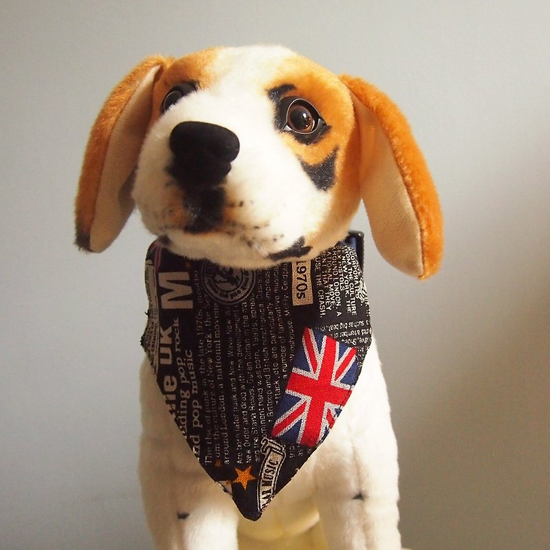 British dog decoration scarf - Collars & Leashes - Cotton & Hemp Black