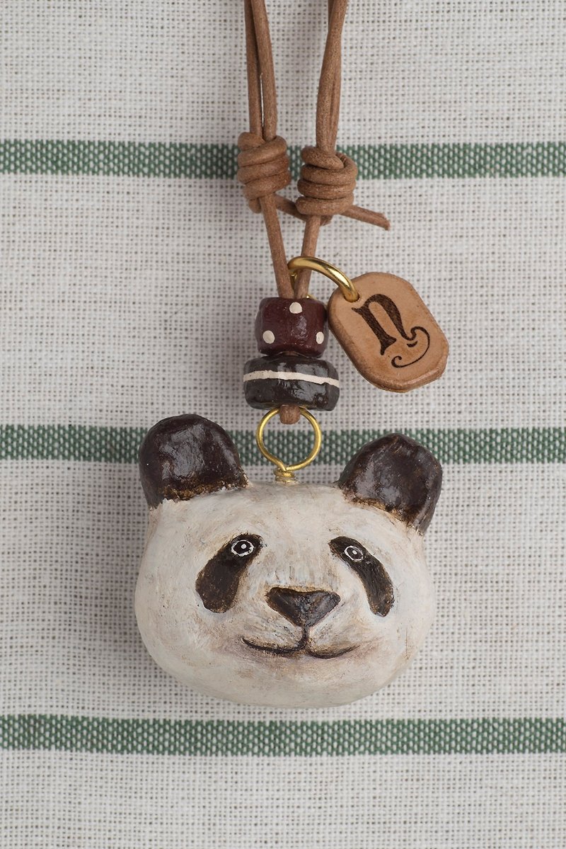 Panda Pendant Necklace / Animal Items 錬 - สร้อยติดคอ - กระดาษ ขาว