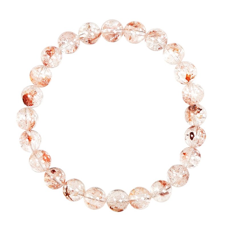 【正佳珠寶】粉晶 高品粉阿賽微膠花 7.4-7.8mm 粉晶阿賽手珠 - 手鍊/手環 - 半寶石 多色