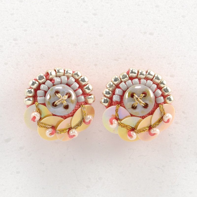 tiny circle and swing beads earrings,statement earrings,beaded earrings 1 - ต่างหู - พลาสติก สีเขียว