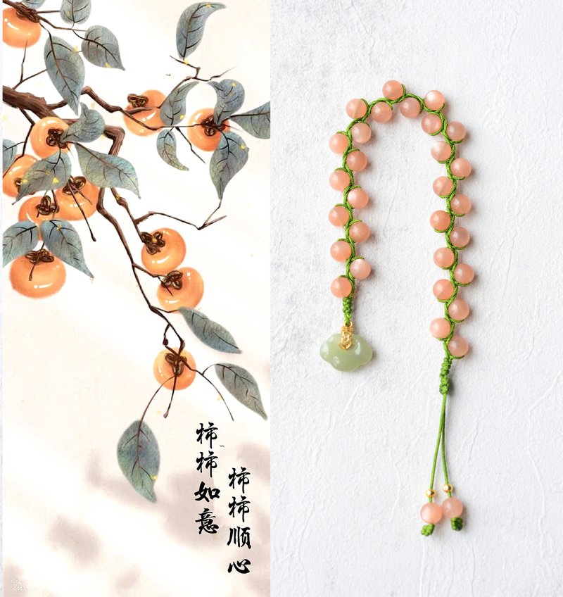 Natural sunstone bracelets are available for personalization - สร้อยข้อมือ - คริสตัล หลากหลายสี