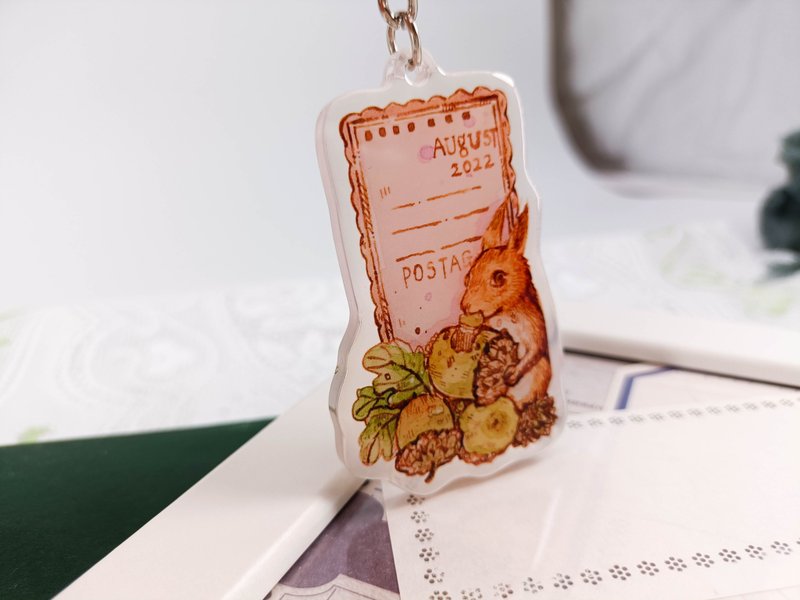 MS010_Squirrel Ticket F/ keychain - Keychains - Plastic Multicolor