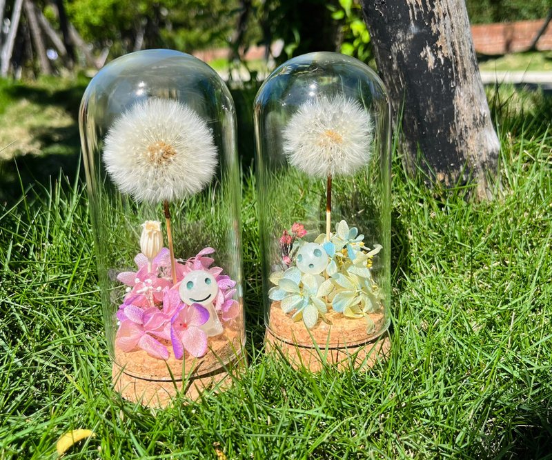 Dandelion Micro Landscape Small Forest Magic Elf Luminous Wood Spirit Immortal Flower Exchange Gift - ของวางตกแต่ง - พืช/ดอกไม้ 