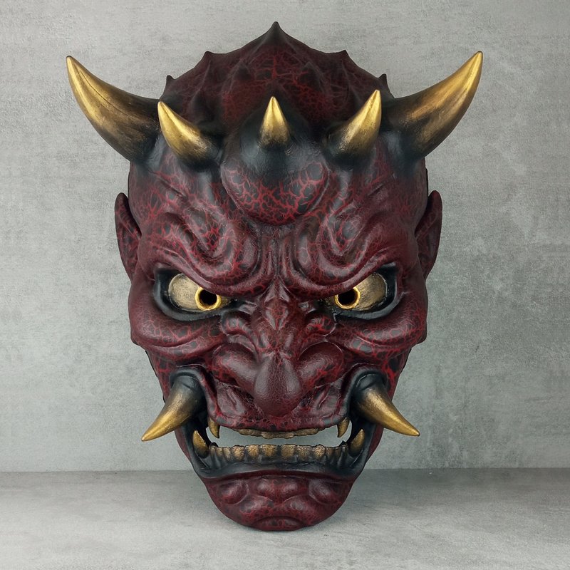 Exclusive Hannya Mask – Demon King - 口罩/口罩收納套 - 塑膠 紅色