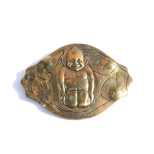 panic-art-market Vintage Billiken brass brooch