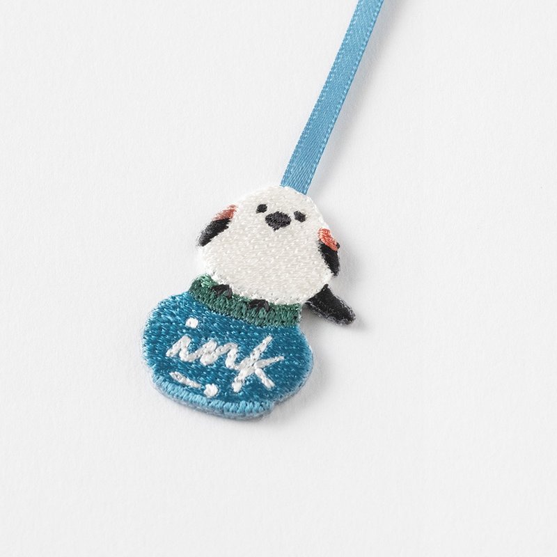 MIDORI刺繡ブックマークフリップスノーフェアリー - しおり・ブックマーカー - 金属 ブルー