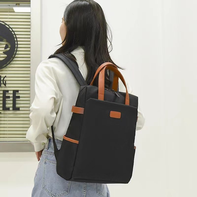 Backpack/travel backpack/computer bag/handbag/multifunctional backpack-four colors optional - Backpacks - Waterproof Material Black
