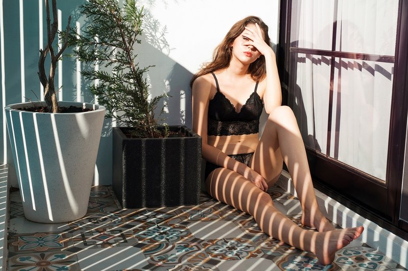 【SNT】】米若雅長版內衣/黑-Minoa Longline Bralette/BLACK - 女內衣褲 - 聚酯纖維 黑色