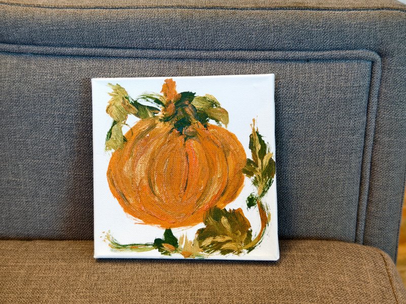 金瓜/無框畫/壓克力水彩畫/裝飾畫/療癒畫/掛畫 - 海報/掛畫/掛布 - 棉．麻 