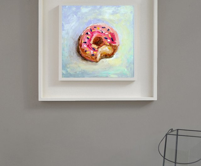 ドーナツ原画、デザートウォールアート、フードアート、キッチン