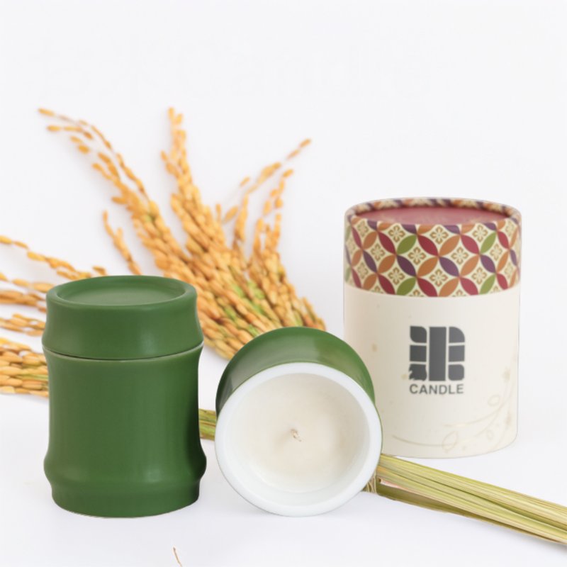 お米 キャンドル お米Candle アロマキャンドル 天然素材 無香料 ナチュラル 日本製 ハンドメイド お米ワックス 100% 国産 - 香氛蠟燭/燭台 - 環保材質 白色