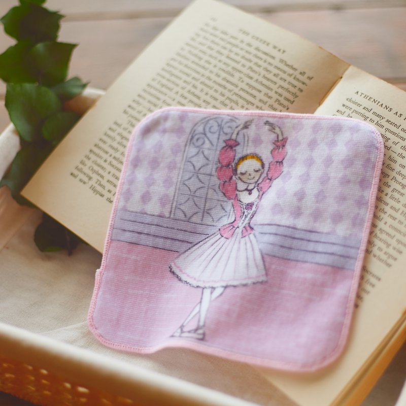 Yizike Ballet | Doll Fairy Mini Towel - ผ้าขนหนู - ผ้าฝ้าย/ผ้าลินิน สึชมพู