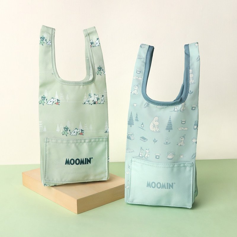 Moomin Double-Ear Beverage Bag-Genuinely Authorized Waterproof Folding Environmentally Friendly Beverage Bag - กระเป๋าถือ - เส้นใยสังเคราะห์ หลากหลายสี