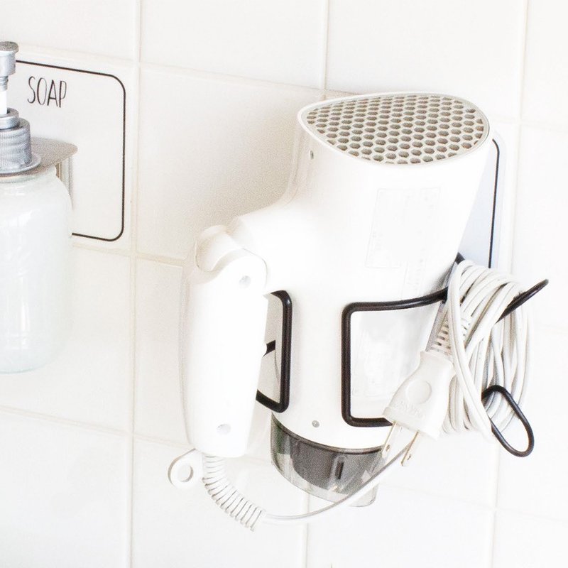 吹風機掛架 Otel Magic Sticky Hook Hairdryer Holder ドライヤーホルダー - 衛浴用品/浴室收納 - 塑膠 白色
