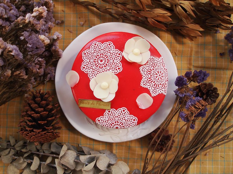 [2月の森デザートショップ]ギリシャの女神ムースケーキ-6インチ - ケーキ・デザート - 食材 レッド