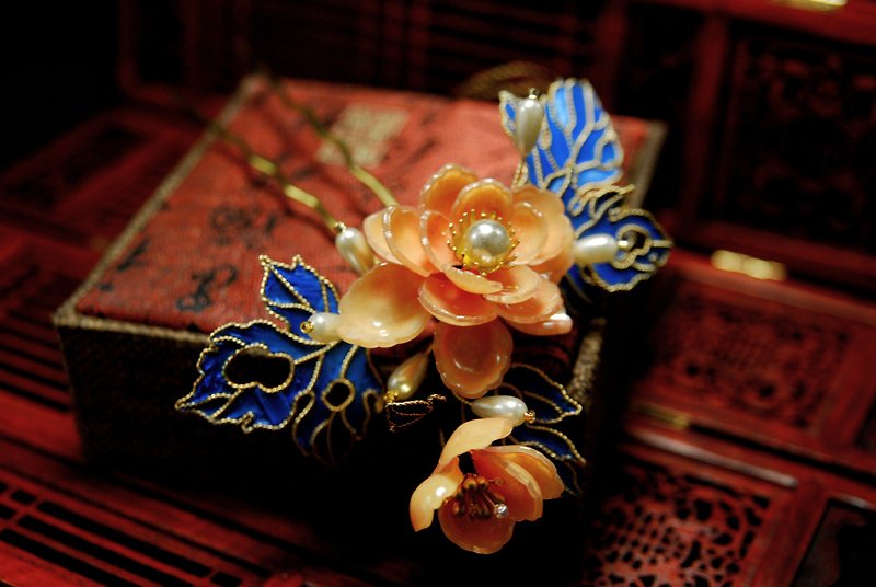 Imitation Emerald Vintage Flower Hairpin - Hair Accessories - Other Materials Multicolor