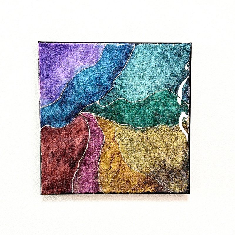 Original Artwork Painting Acrylic Painting Otherworldly 25x25cm - โปสเตอร์ - วัสดุอื่นๆ หลากหลายสี