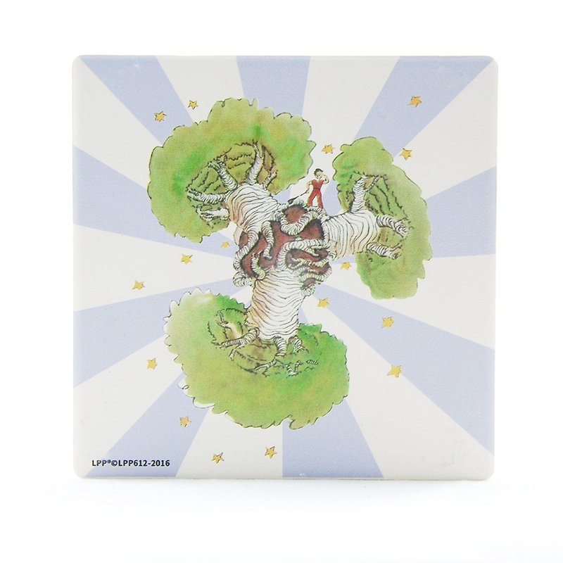 The Little Prince Classic authorization - water coaster: bread tree [apes] (circle / square) - ที่รองแก้ว - ดินเผา สีเขียว