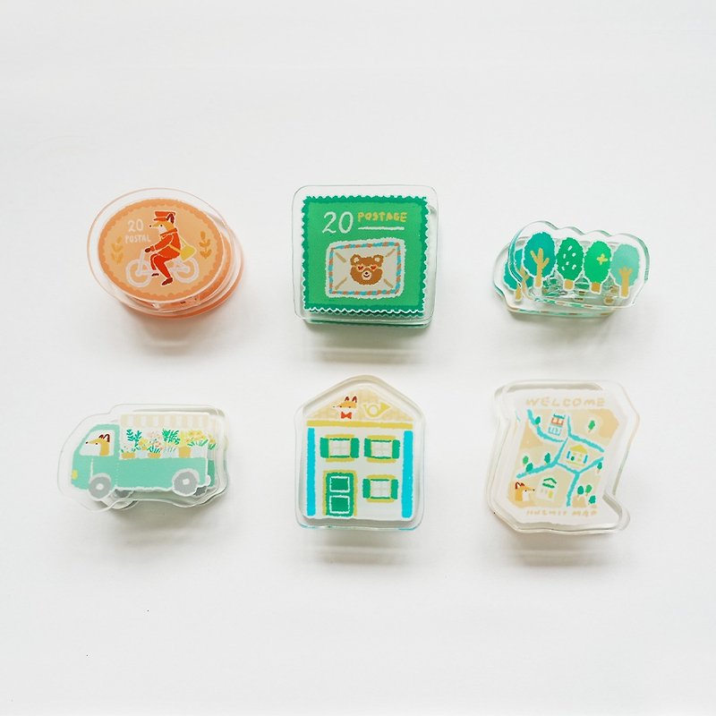 Huchii Village Series | Acrylic clip six-pack - Folders & Binders - Acrylic 