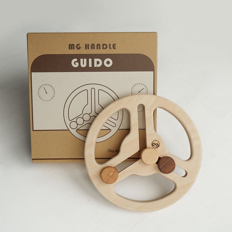 【Mastro Geppetto】 GUIDO wooden toy steering wheel - ของเล่นเด็ก - ไม้ หลากหลายสี