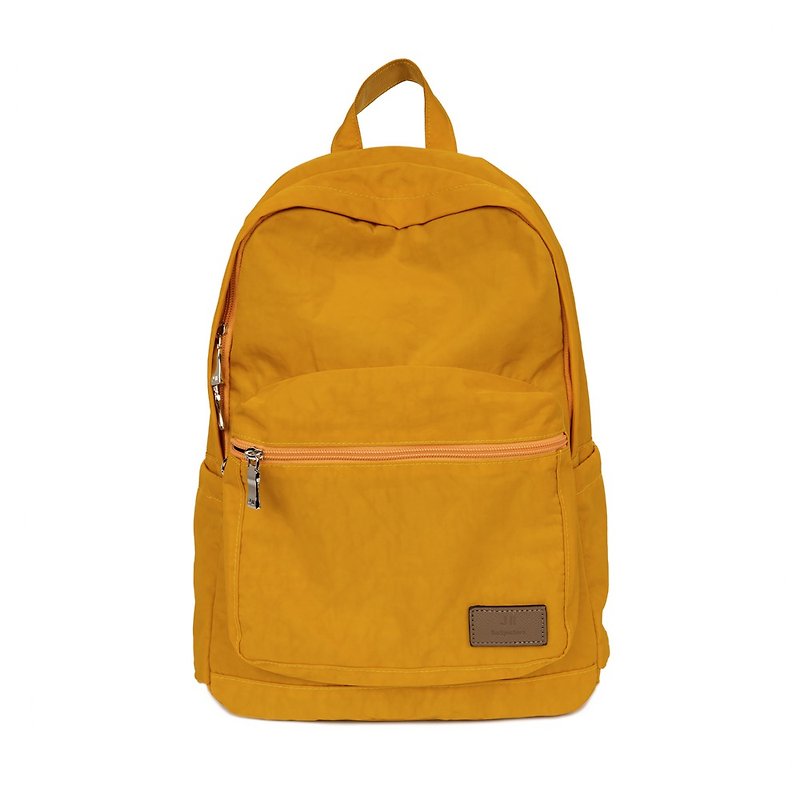 Backpack-Wrinkled travel waterproof backpack-6001-8-multicolor optional - กระเป๋าเป้สะพายหลัง - ไนลอน สีเหลือง