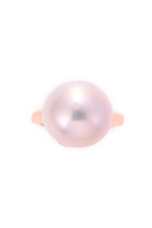 Fashion Museum Accessories 時尚博物館首飾 【畢業禮物】【聖誕禮物】天然粉紅珍珠銅鍍玫瑰金均碼開口戒指
