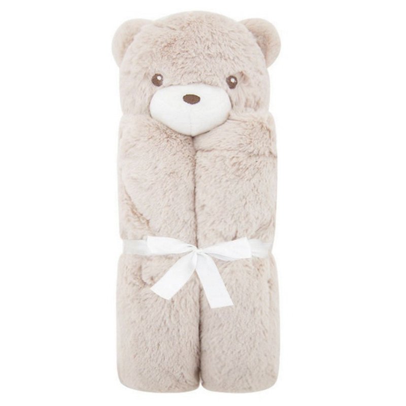 American Quiltex Super Soft Animal Baby Blanket Comforting Blanket - Light Coffee Bear - อื่นๆ - เส้นใยสังเคราะห์ สีนำ้ตาล