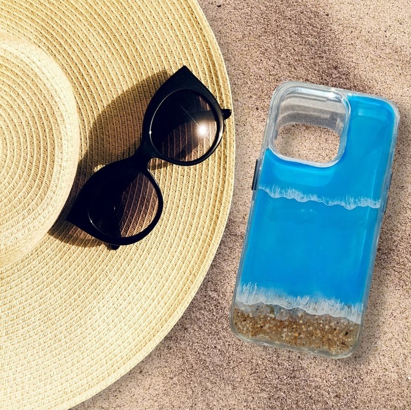 彩繪手機保護殼 - 夏日海洋 I iPhone 14 Pro - 手機殼/手機套 - 塑膠 藍色