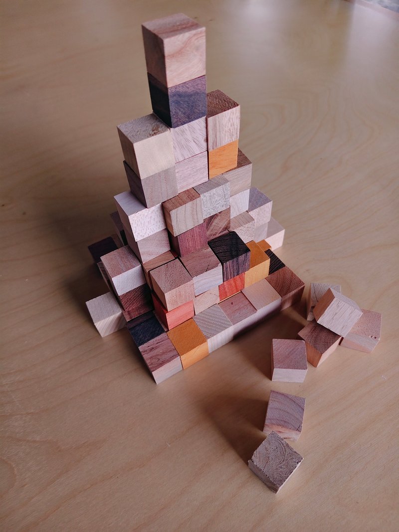 台灣製造 索碼立方 原木 立方 四方體 積木 無毒 自然 健康 - 木工/竹藝/紙雕 - 木頭 