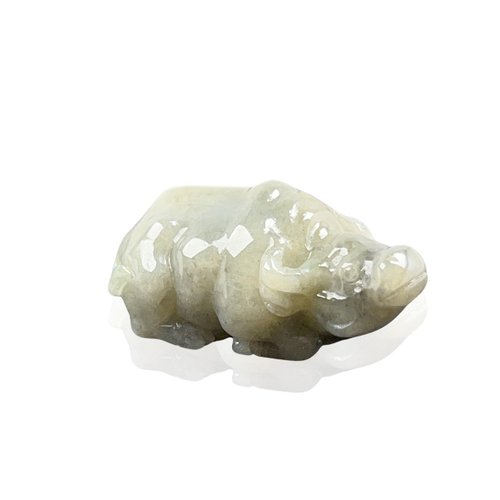瓔珞珠寶盒 E.L.Jewelry Box 黃翡飄烏雞翡翠水牛擺飾擺件 | 天然緬甸玉A貨翡翠 | 送禮