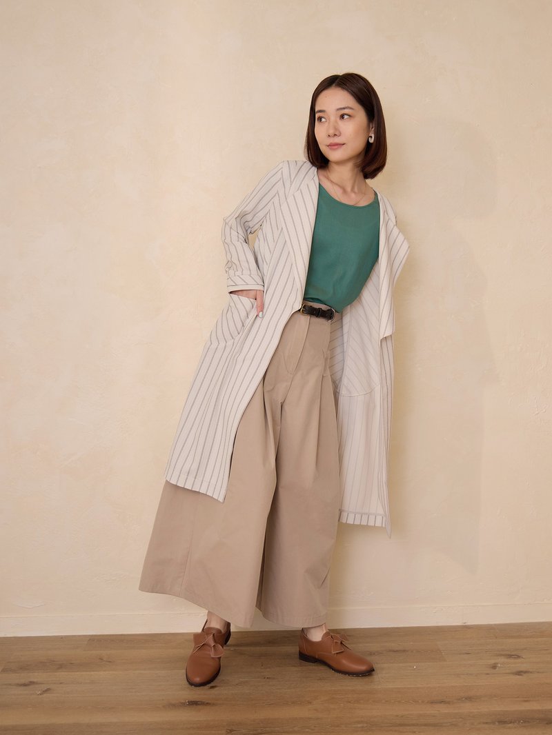 Floating Line Cardigan Coat-Story - Women's Casual & Functional Jackets - Other Man-Made Fibers White