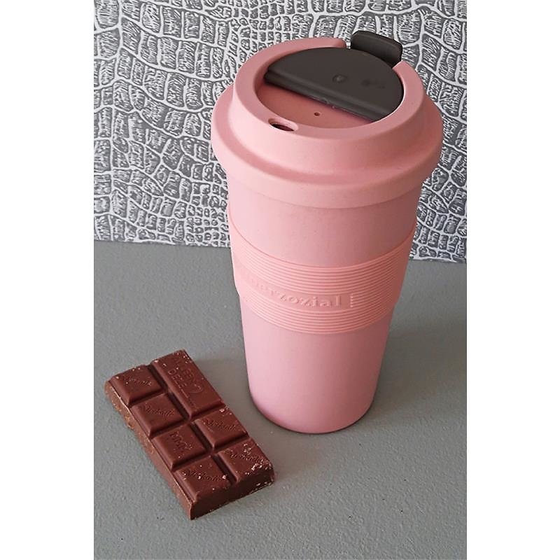 Zuperzozial - Time-Out旅行杯(大) - 淡粉紅色 - 咖啡杯 - 環保材質 粉紅色
