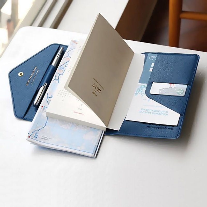 PDA calendar -2017 Love Stationery wallet calendar (aging) - navy blue, PPC93211 - Notebooks & Journals - Paper Blue
