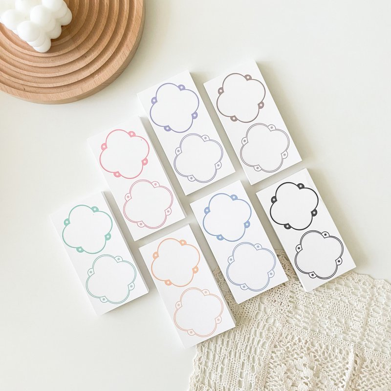 Four-leaf clover quatrefoil frame scrapbook notepads paper - 便條紙/便利貼 - 紙 
