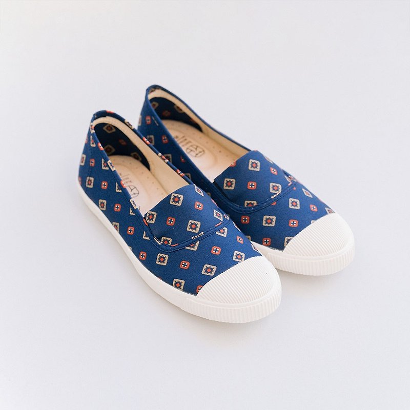 【Fruit Day】Miss Ling - Women's Casual Shoes - Cotton & Hemp Blue