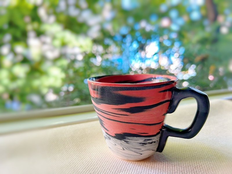 虎模様のカップ - グラス・コップ - 磁器 多色