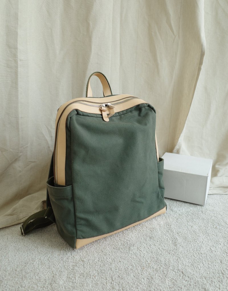 泰國品牌預購 WHITEOAKFACTORY backpack - Olive green - 後背包/背包/書包 - 其他材質 綠色