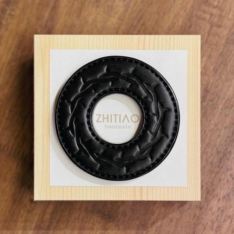 原創手工製作牛皮劍道刀鐔 披荊斬棘 黑色 劍鍔 Tsuba - 運動配件 - 真皮 多色