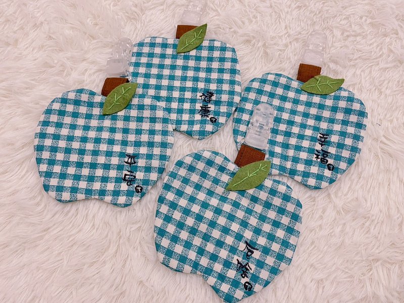 紅蘋果綠蘋果。刺繡款平安福袋 平安符袋 平平安安 可加繡名字 客 - 平安符袋 - 棉．麻 多色