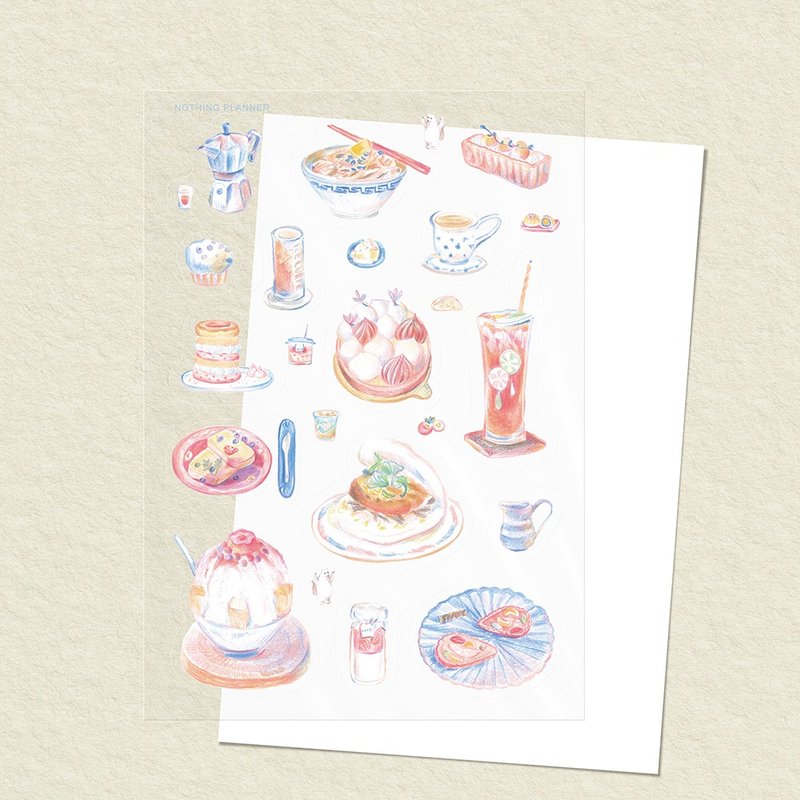 [Pre-order] NOTHING PLANNER Transparent Sticker-Tea Time II - Stickers - Paper Multicolor