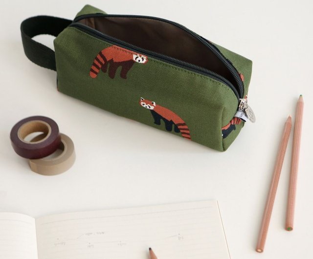 Dailylike Cotton Zipper Pencil Case With Strap