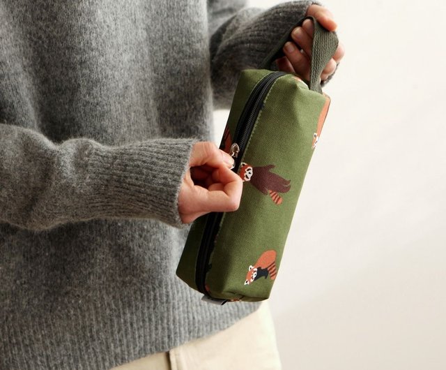 Dailylike Cotton Zipper Pencil Case With Strap