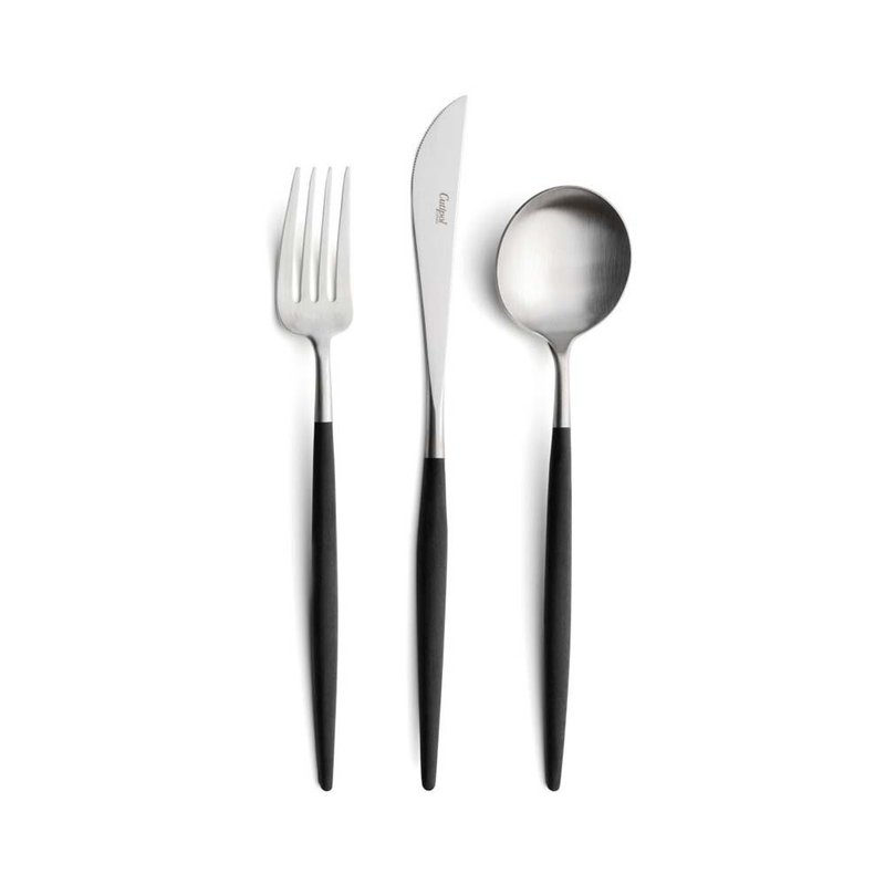 GOA MATTE 3PIECE SET (TABLE KNIFE / FORK / SPOON) - ช้อนส้อม - สแตนเลส สีดำ