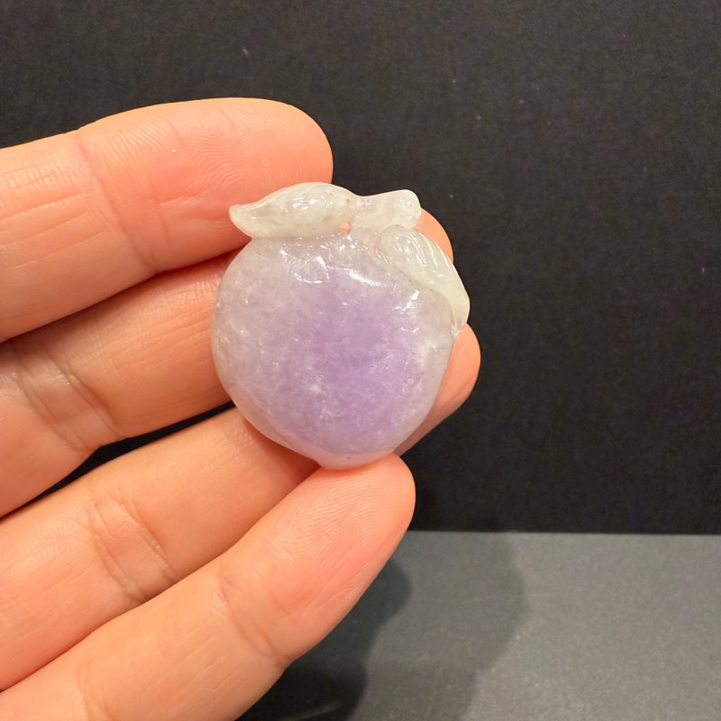 Hanyu Jewelry Natural Burmese Jade Violet Peach Longevity Peach Bringing Auspiciousness from the East - Other - Jade 