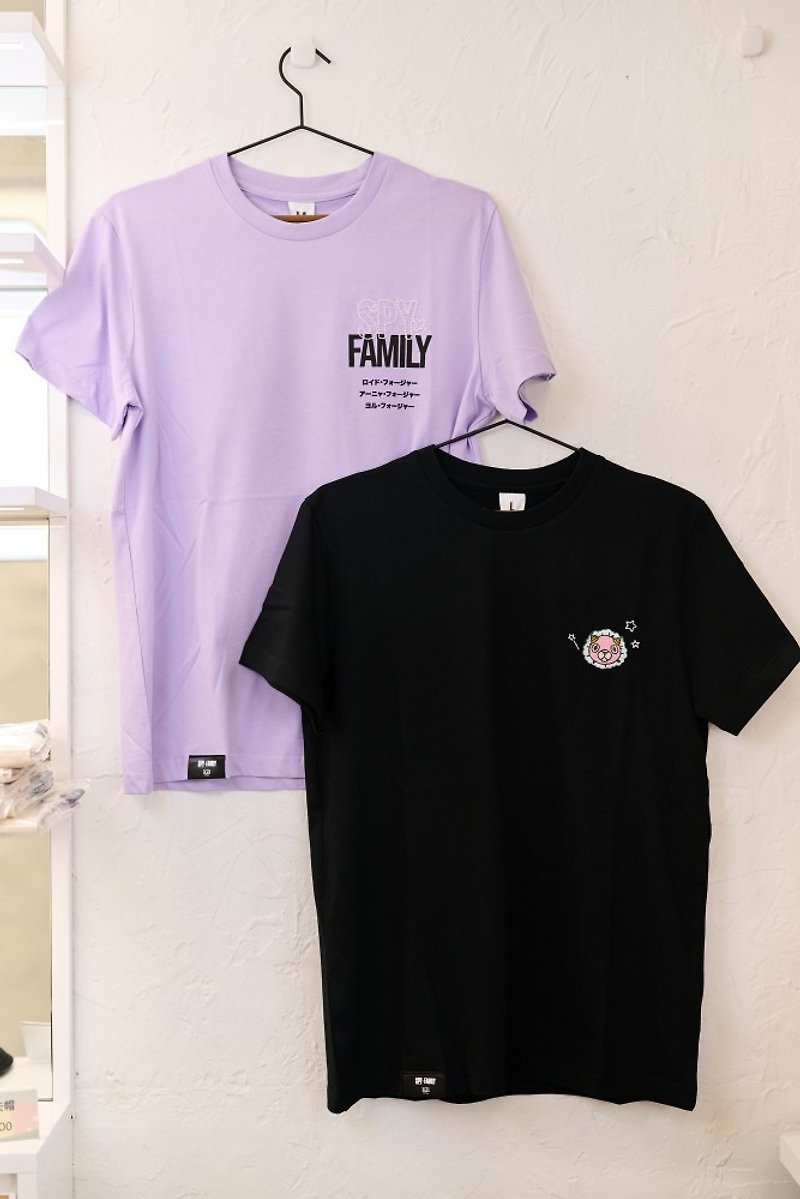 [Spy Family Wine] SPY X FAMILY Chimera T-shirt - เสื้อยืดผู้หญิง - ผ้าฝ้าย/ผ้าลินิน สีดำ