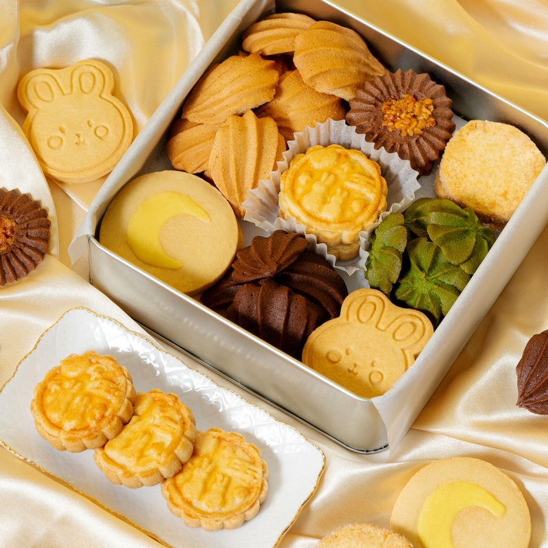 [Mid-Autumn Festival Limited] Moon Rabbit Reunion-Mid-Autumn Iron Box Cookies - Cake & Desserts - Other Materials Yellow