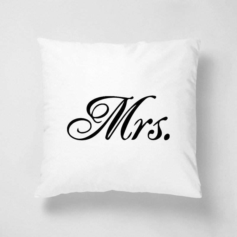 Mrs. Honorary Title 40x40cm Short Pillow Pillow/Pillowcase - Valentine's Day/Wedding Gift - หมอน - เส้นใยสังเคราะห์ 