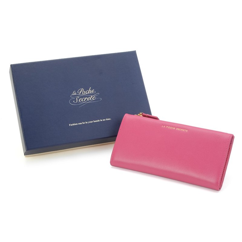 La Poche Secrete : Hepburn Style Leather Long Holder Bag_Pink_iPhone7 plus - Other - Genuine Leather Pink