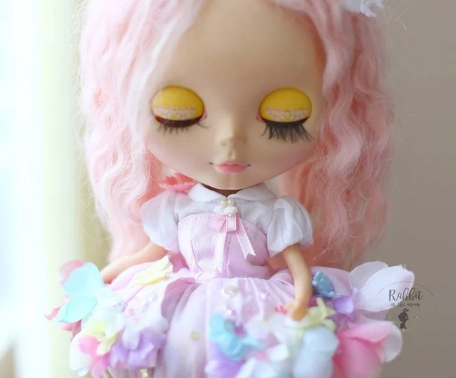 【コンビニ受取対応商品】 花柄ドレス、ブライス、リカちゃん用ドール服。 - ショップ ドール用アクセサリ