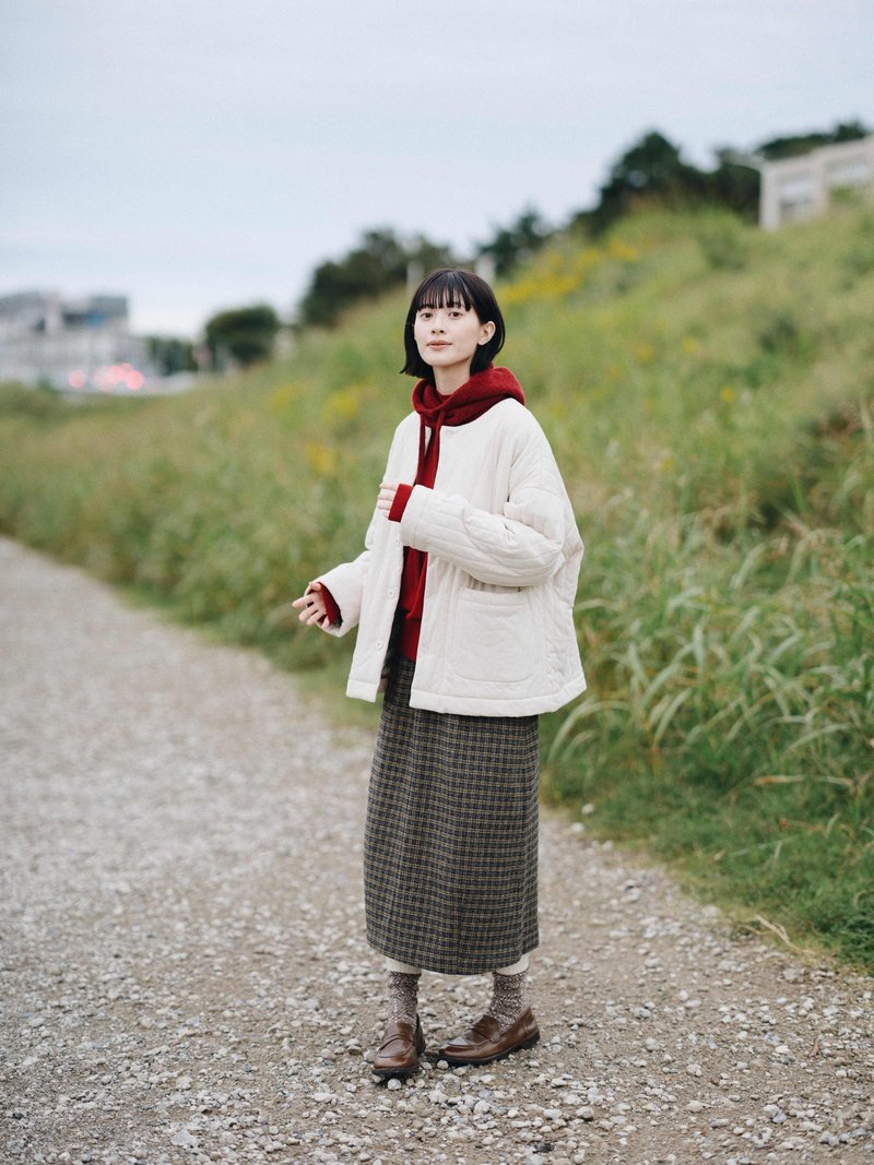 KOOW軟糯針織日系棉服 新雪麗高效暖絨輕盈絎縫棉衣 - 女大衣/外套 - 棉．麻 多色